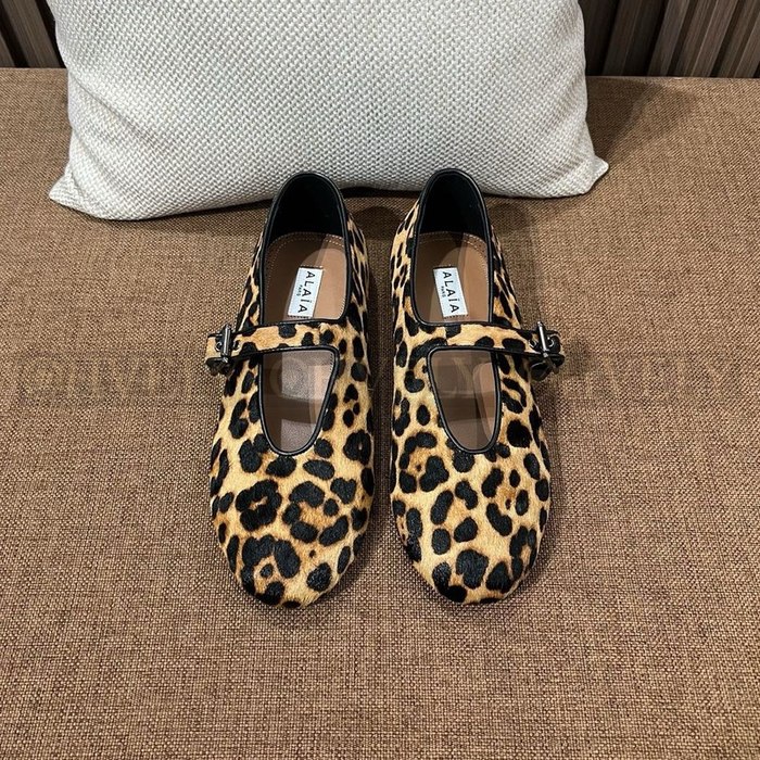 알라이아 레오파드 발레슈즈