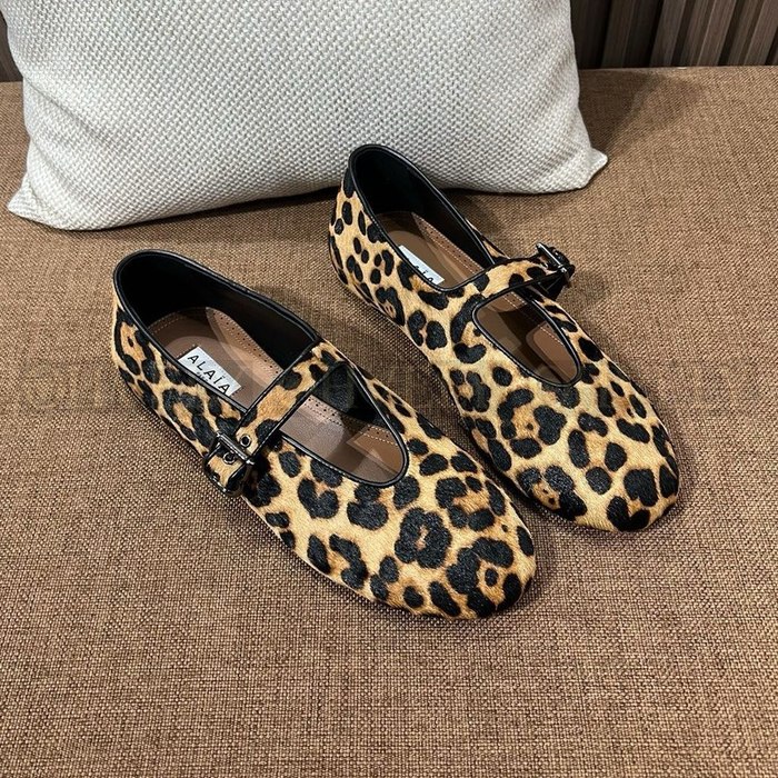 알라이아 레오파드 발레슈즈