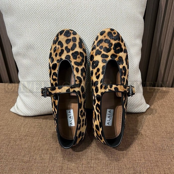 알라이아 레오파드 발레슈즈