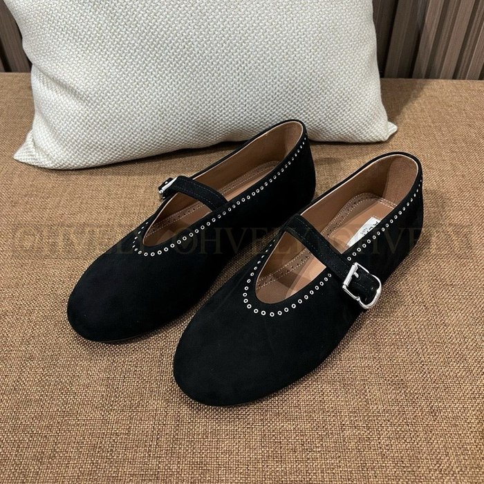 알라이아 메리제인 스웨이드 발레리나 플랫