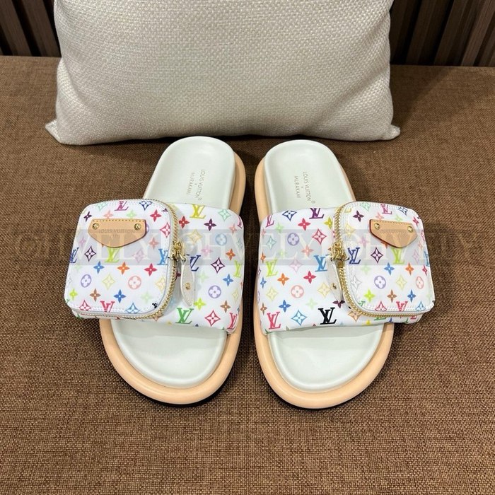 루이비통 X 무라카미 풀 필로우 플랫 컴포트 뮬