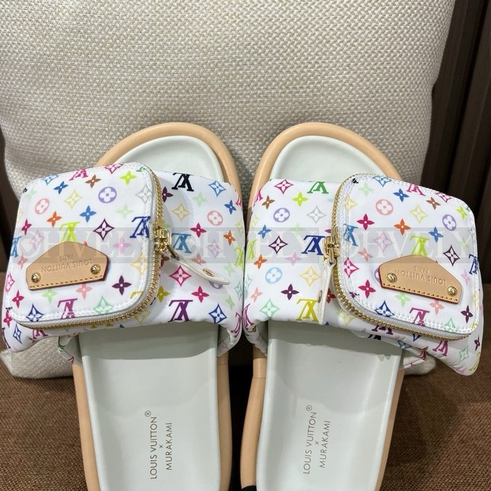 루이비통 X 무라카미 풀 필로우 플랫 컴포트 뮬