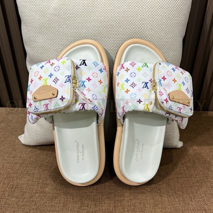 루이비통 X 무라카미 풀 필로우 플랫 컴포트 뮬