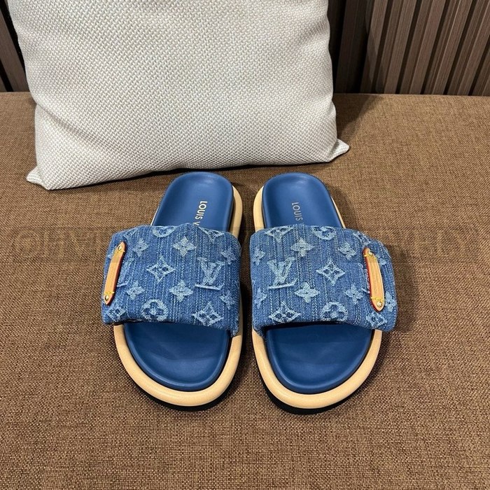 루이비통 풀 필로우 플랫 컴포트 뮬