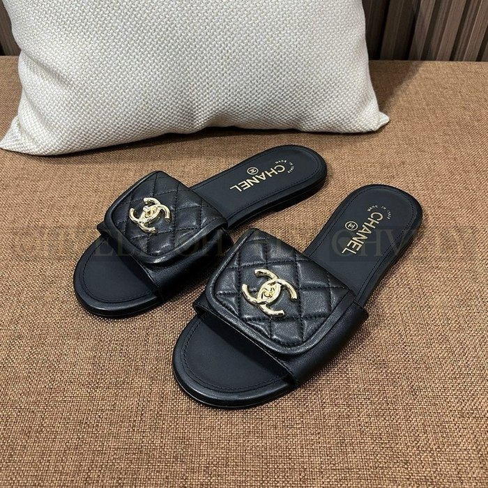 샤넬 25C 퀄팅 슬리퍼