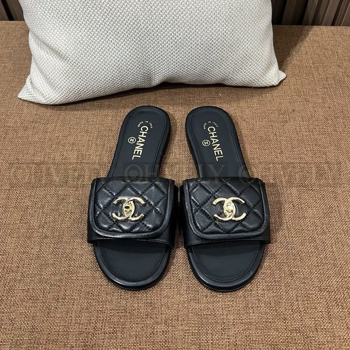샤넬 25C 퀄팅 슬리퍼