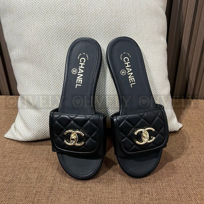 샤넬 25C 퀄팅 슬리퍼