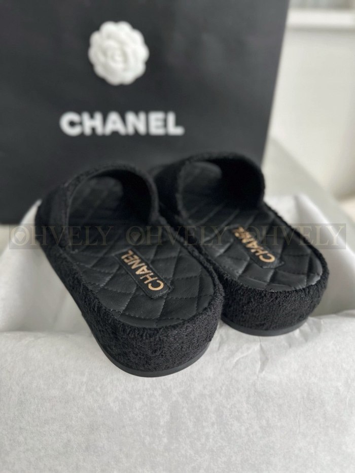 샤넬 램스킨 뮬 슬리퍼