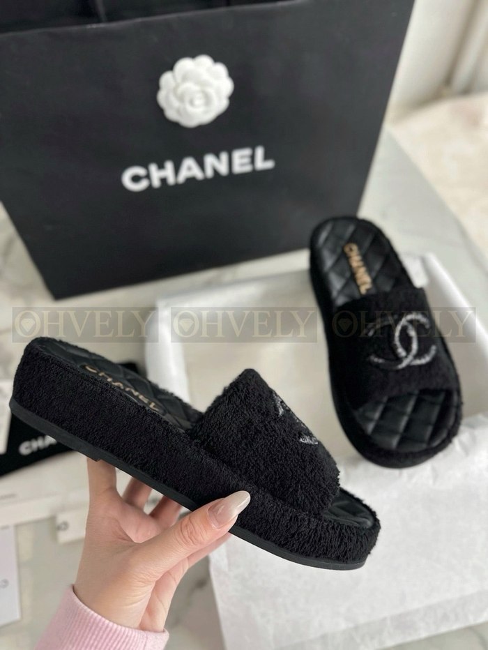 샤넬 램스킨 뮬 슬리퍼