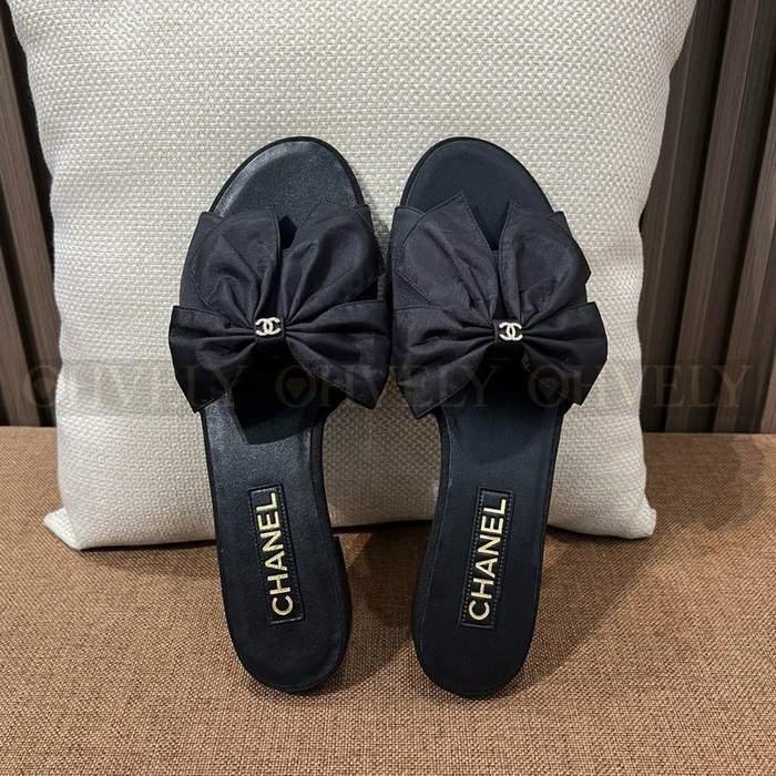 샤넬 리본 슬리퍼