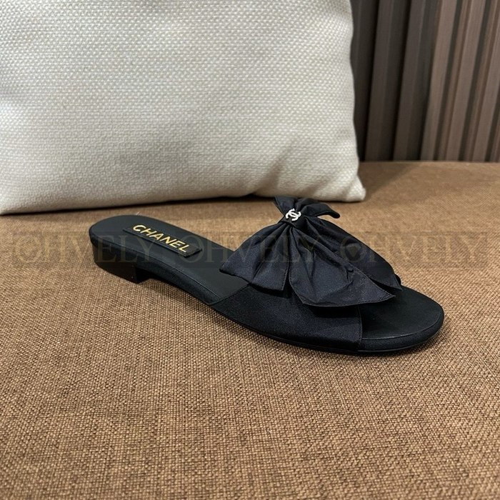 샤넬 리본 슬리퍼