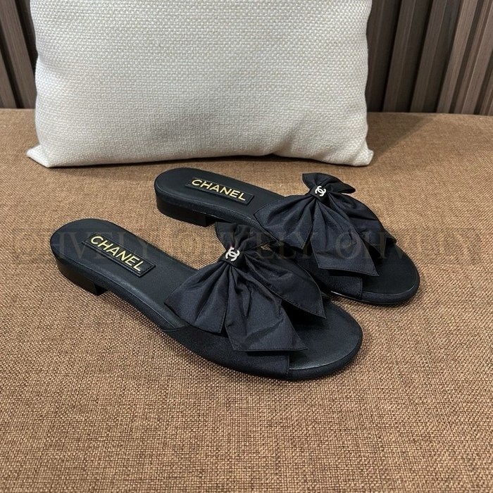 샤넬 리본 슬리퍼
