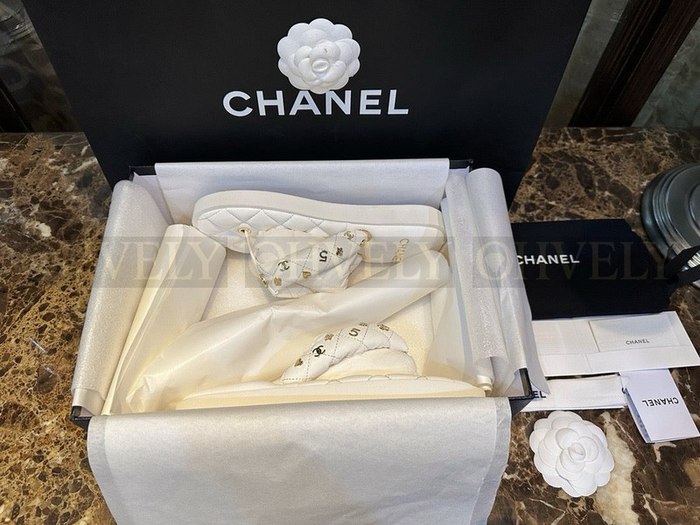 샤넬 참 퀄팅 플랫폼 플립플랍