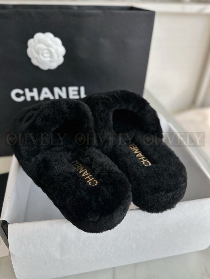 샤넬 퍼 슬리퍼
