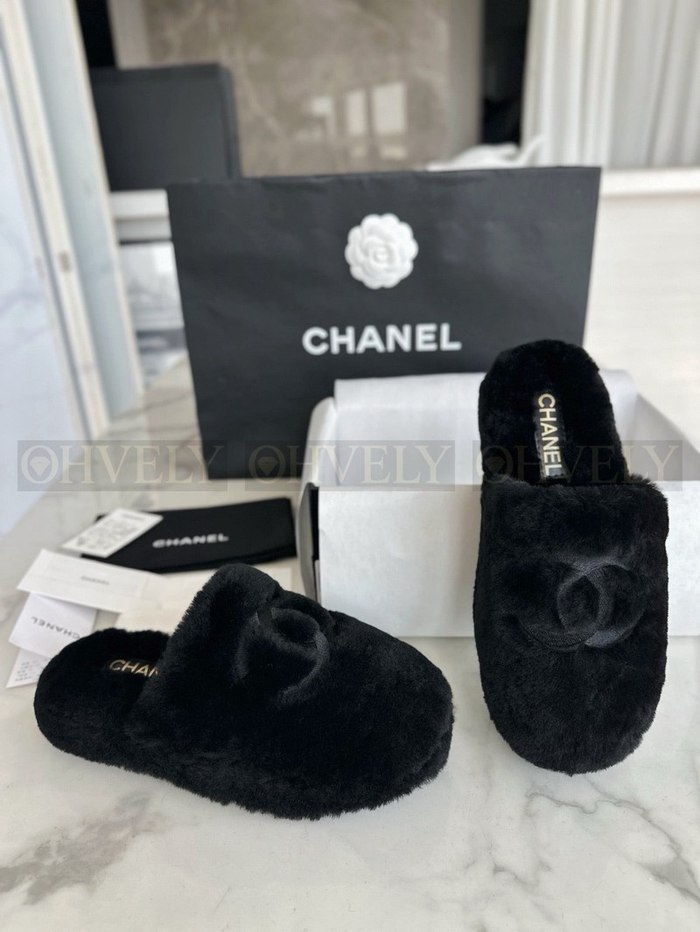 샤넬 퍼 슬리퍼