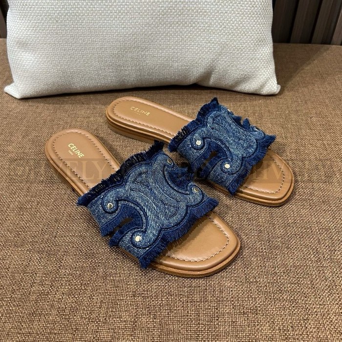 셀린느 트리옹프 마리나 프린지 뮬