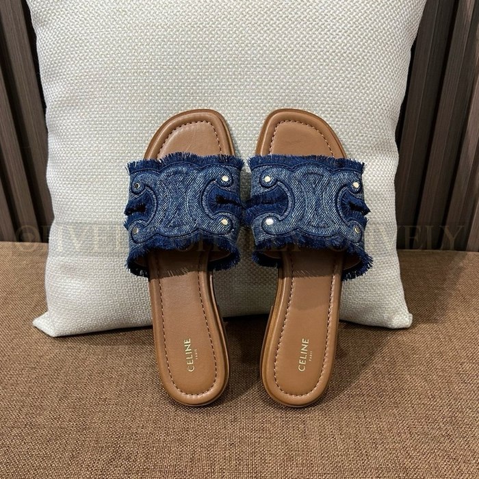 셀린느 트리옹프 마리나 프린지 뮬