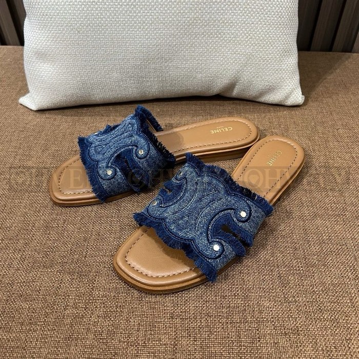 셀린느 트리옹프 마리나 프린지 뮬