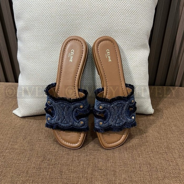 셀린느 트리옹프 마리나 프린지 뮬