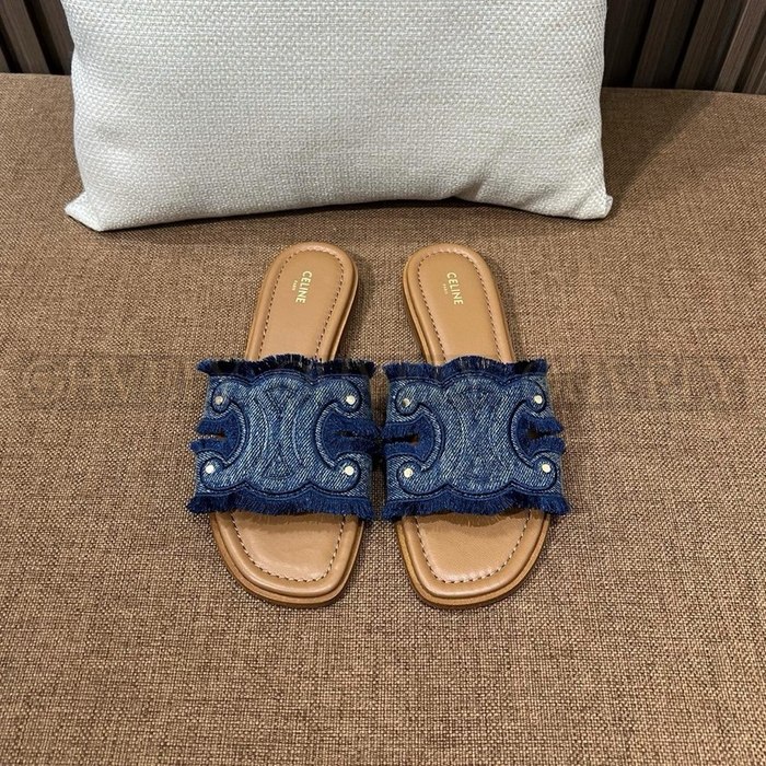 셀린느 트리옹프 마리나 프린지 뮬