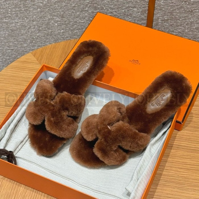 에르메스 Oran 오란 슬리퍼  시어링