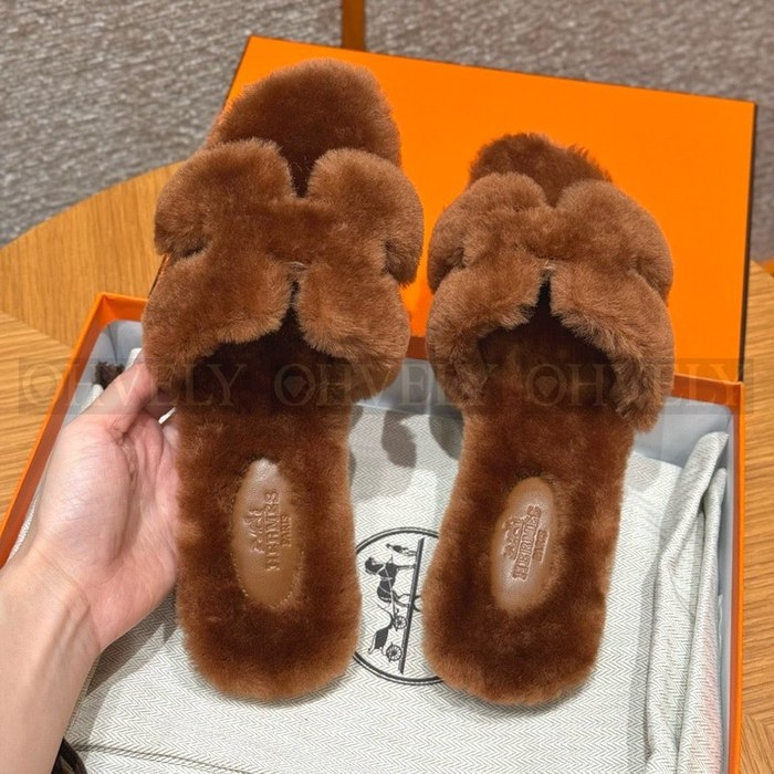 에르메스 Oran 오란 슬리퍼  시어링