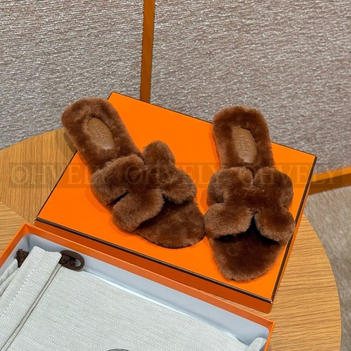 에르메스 Oran 오란 슬리퍼  시어링