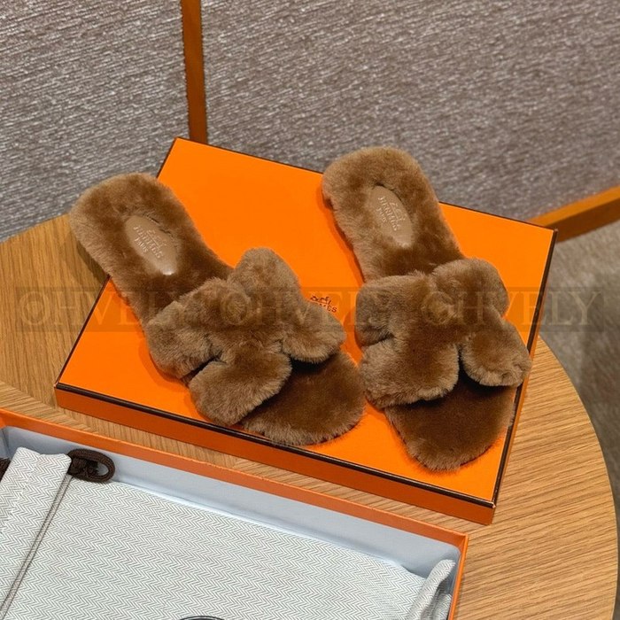 에르메스 Oran 오란 슬리퍼  시어링