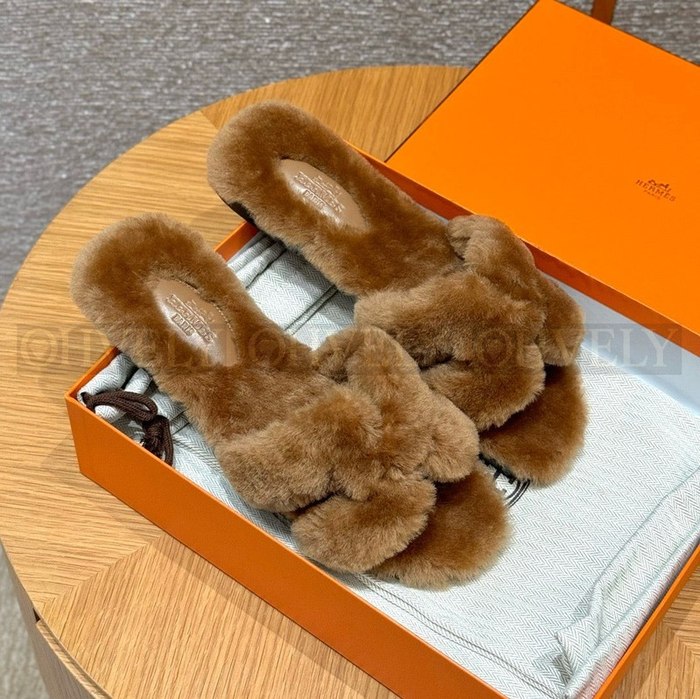 에르메스 Oran 오란 슬리퍼  시어링