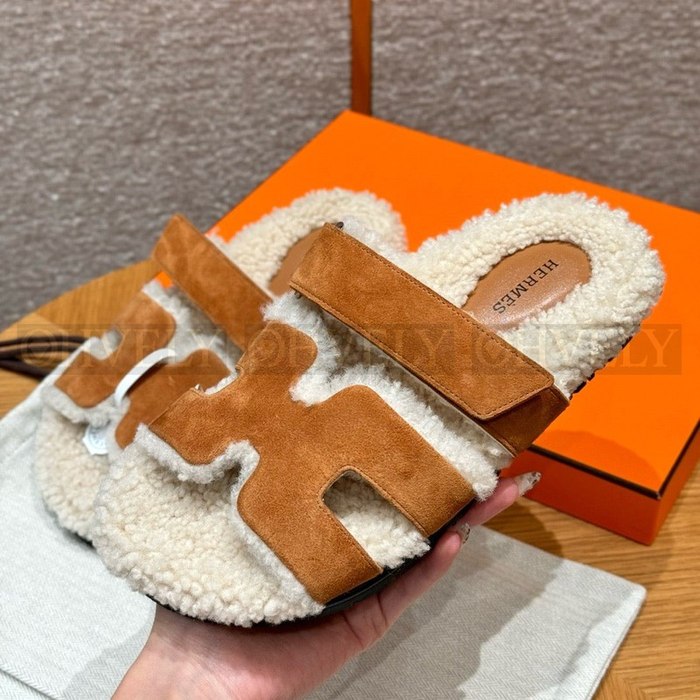 에르메스 CHYPRE 시프레 슬리퍼 양털