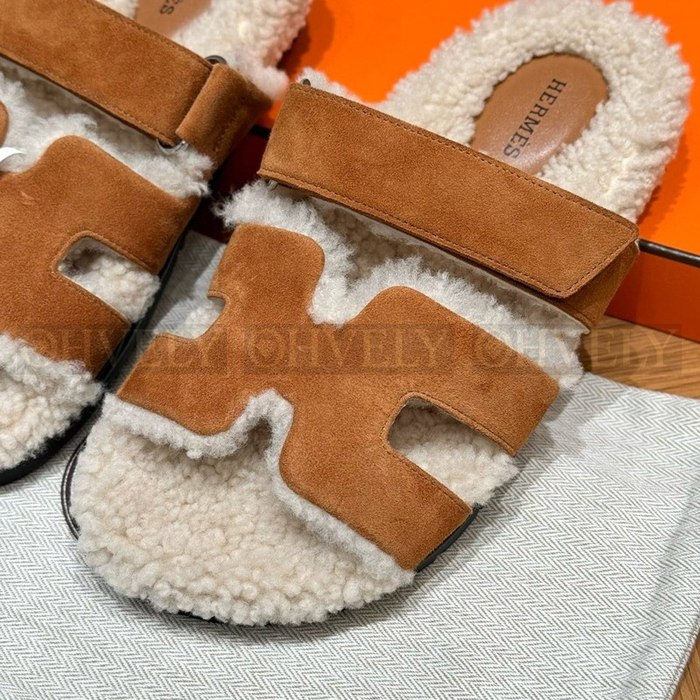 에르메스 CHYPRE 시프레 슬리퍼 양털