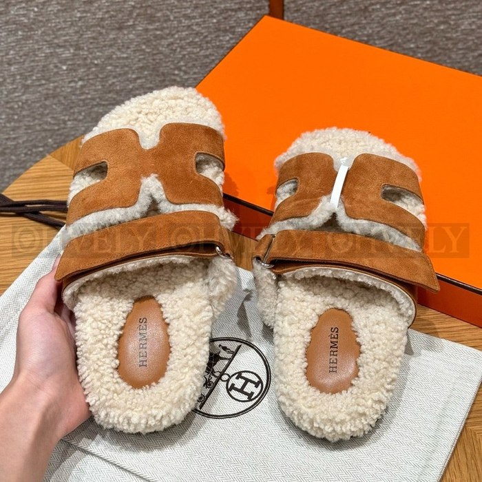 에르메스 CHYPRE 시프레 슬리퍼 양털