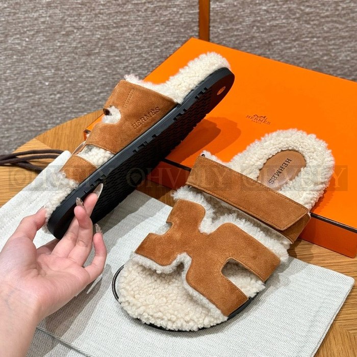 에르메스 CHYPRE 시프레 슬리퍼 양털