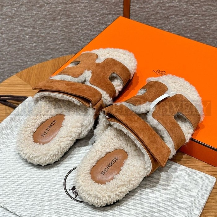 에르메스 CHYPRE 시프레 슬리퍼 양털