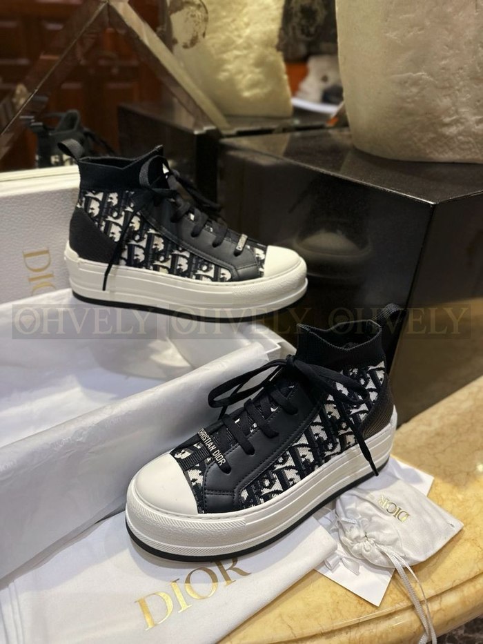 디올 워크 앤 디올 플랫폼 미드탑 스니커즈