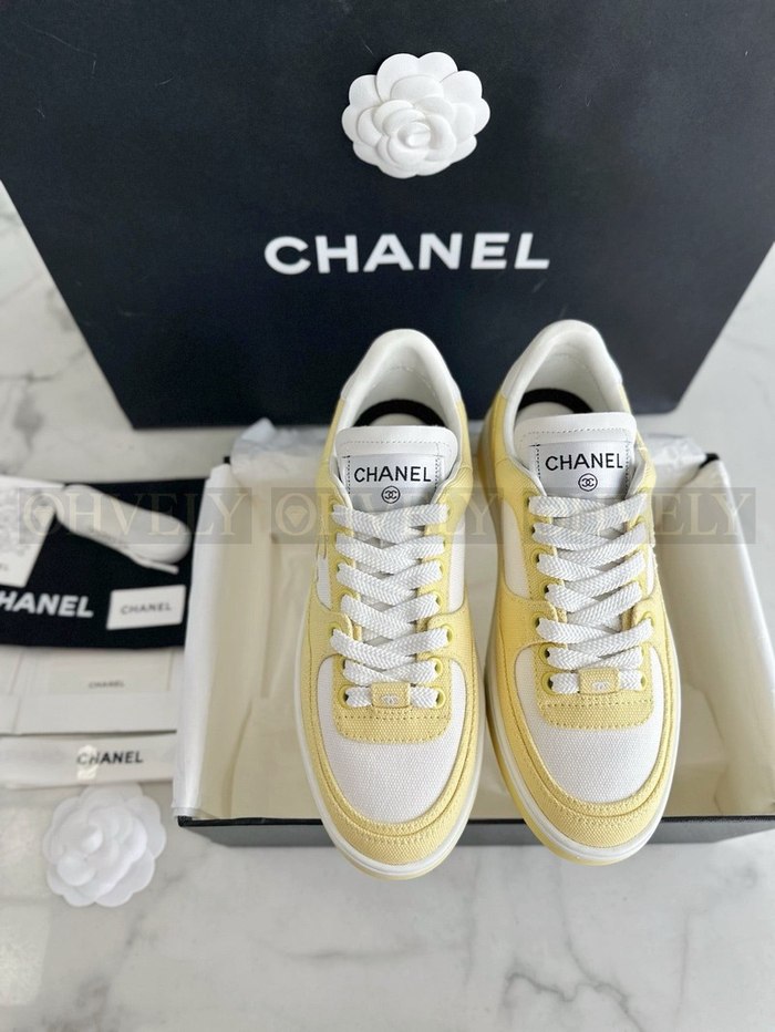 샤넬 코튼 스니커즈