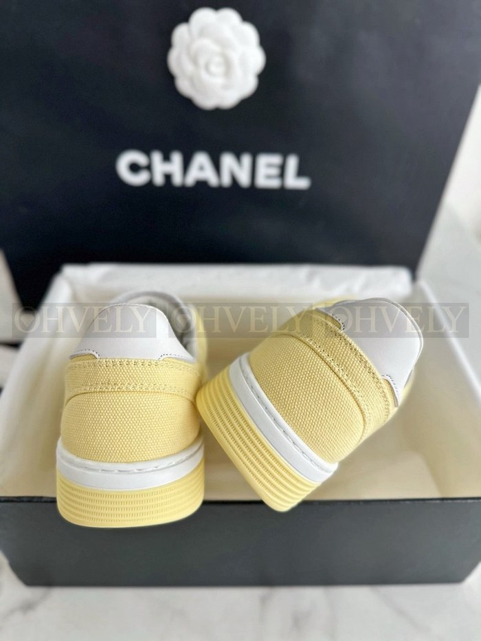 샤넬 코튼 스니커즈