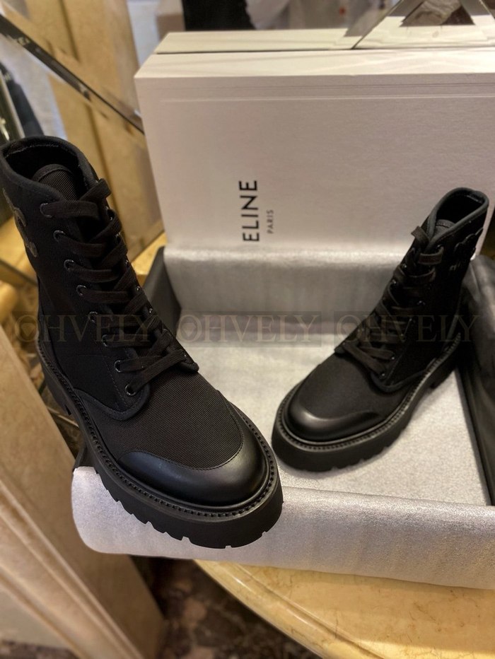 셀린느 나일론 벌키 레이스업 부츠