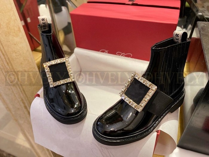 로저비비에 비브 레인저스 스트라스 버클 첼시 부츠