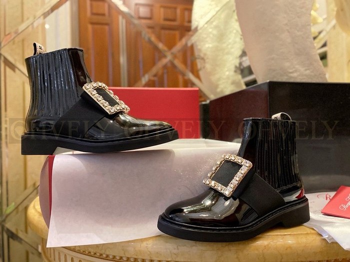 로저비비에 비브 레인저스 스트라스 버클 첼시 부츠