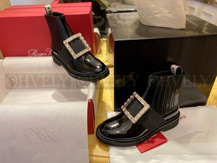 로저비비에 비브 레인저스 스트라스 버클 첼시 부츠