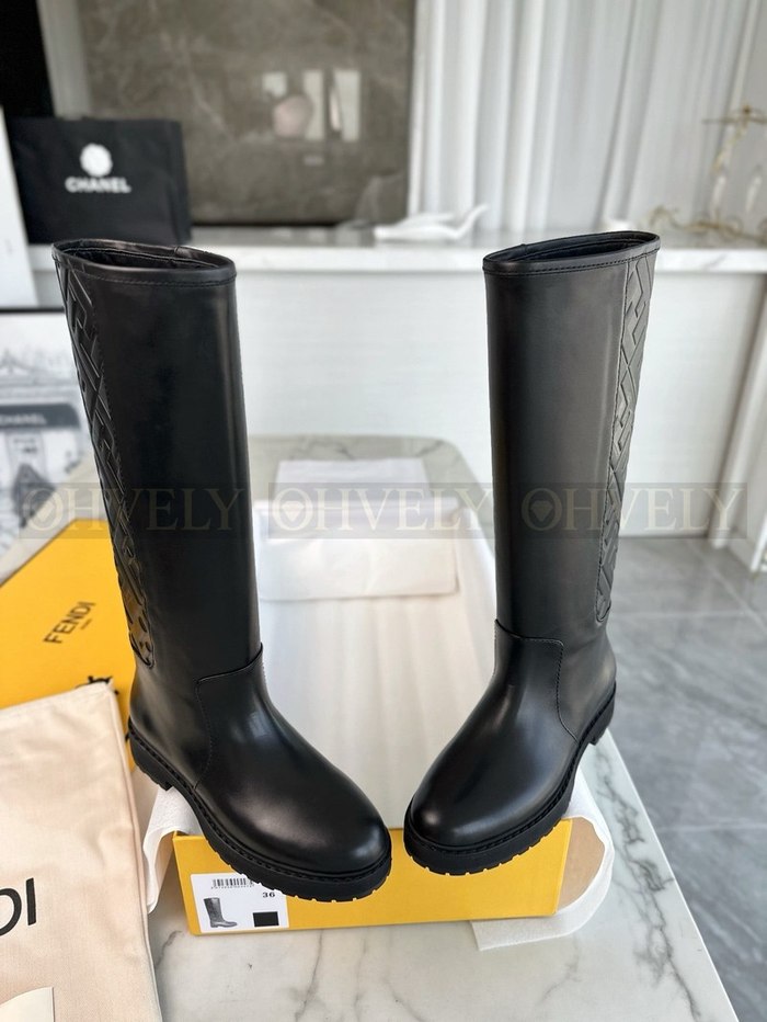 펜디 엠보스드 FF  롱 부츠
