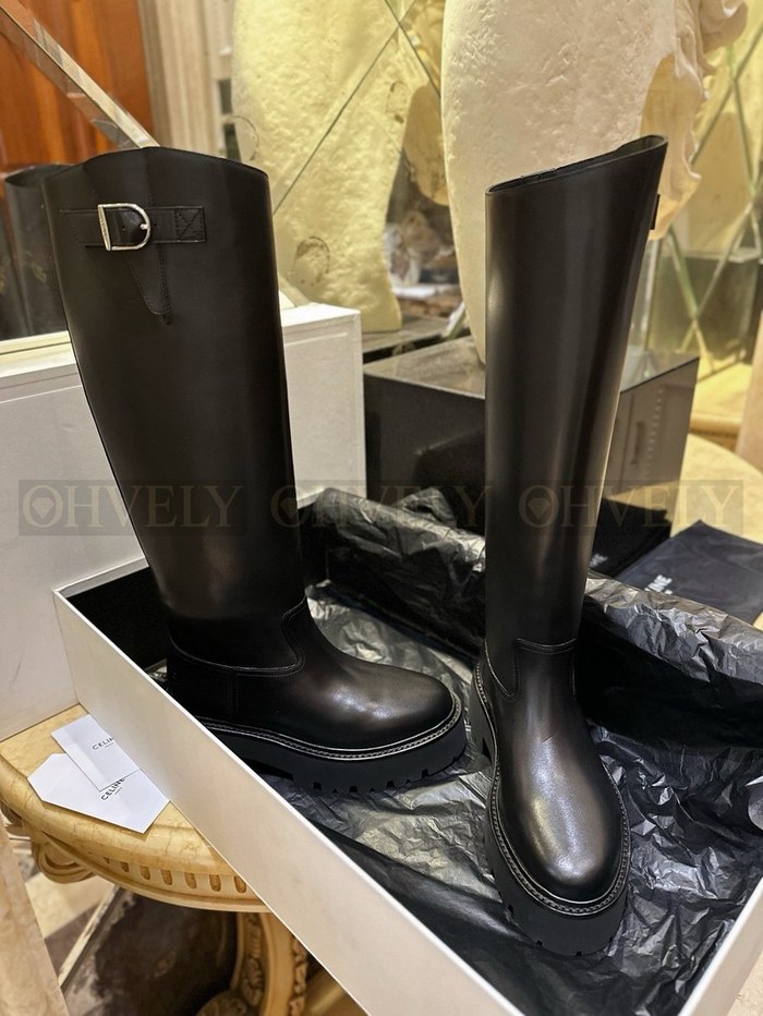 셀린느 벌키 버클드 하이 부츠