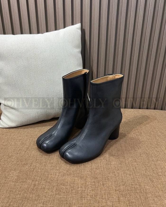 메종 마르지엘라 레더 타비 부츠