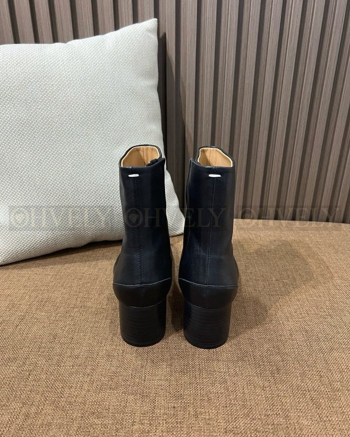 메종 마르지엘라 레더 타비 부츠