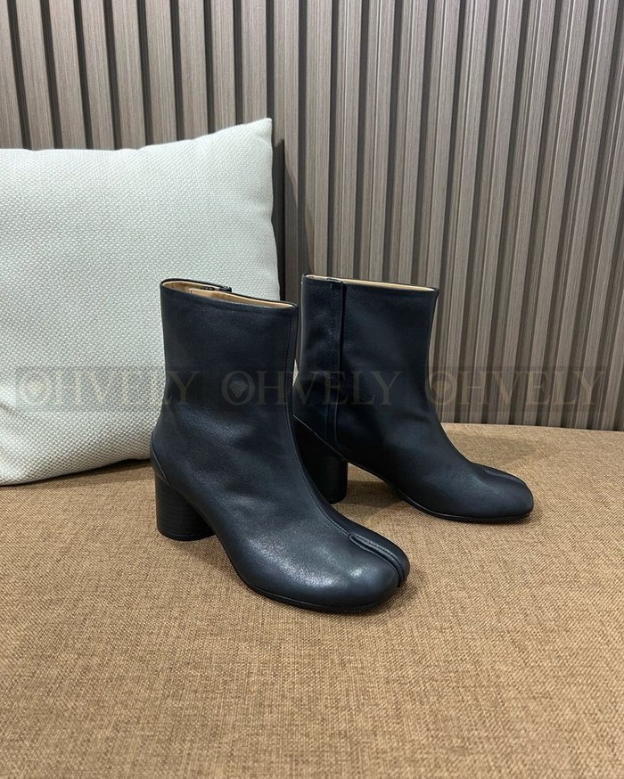 메종 마르지엘라 레더 타비 부츠