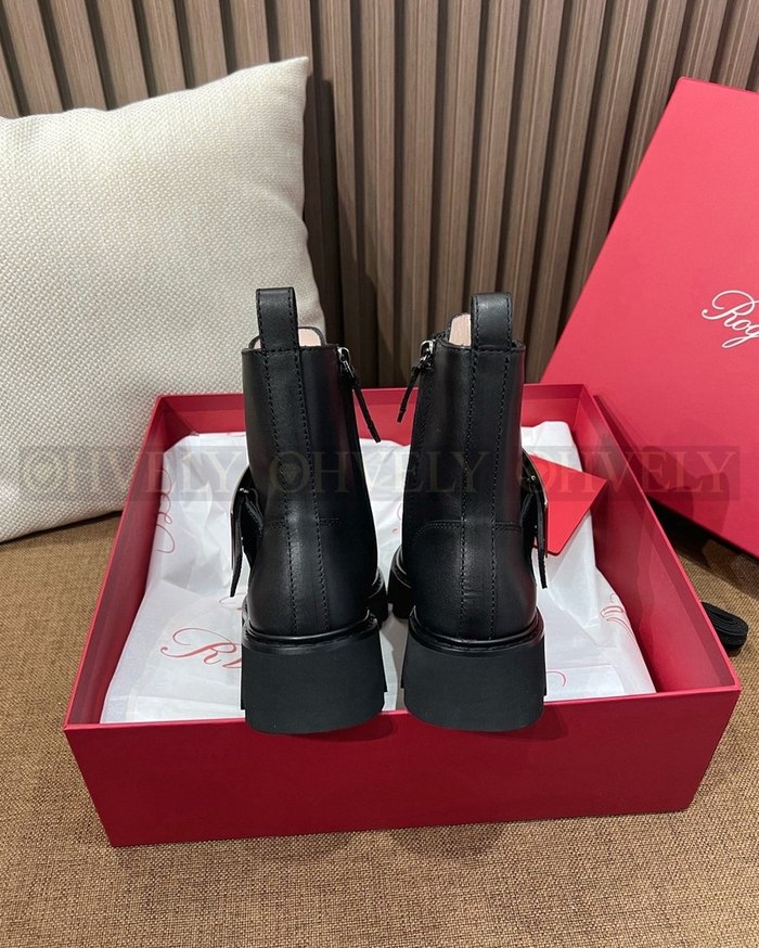 로저비비에 비브 레인저스 레더 부티 블랙