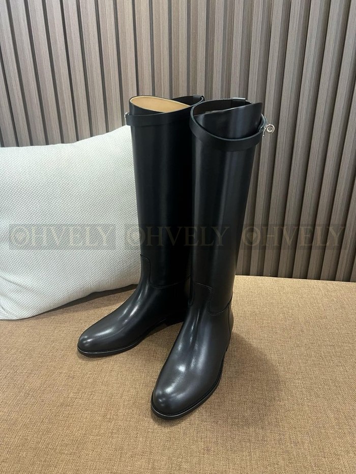 에르메스 점핑 부츠 박스 카프스킨 & 팔라듐 하드웨어 누아