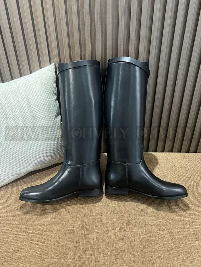 에르메스 점핑 부츠 박스 카프스킨 & 팔라듐 하드웨어 누아