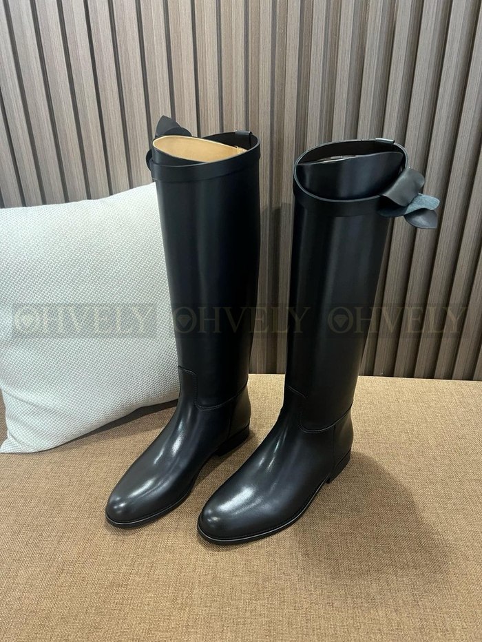 에르메스 점핑 부츠 박스 카프스킨 & 팔라듐 하드웨어 누아